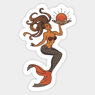 Mermaid Vintage Tattoo Sticker